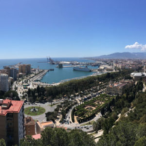 Blick aufs Meer, Innenstadt Malaga